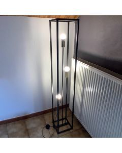 Moderne vloerlamp Fabrice, zwart, 3 lichts