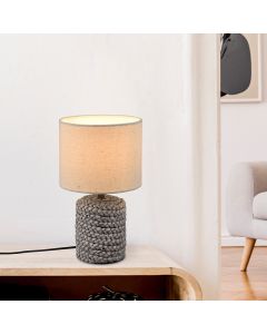 Moderne tafellamp Boban, bruin, keramiek