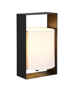 Zwarte tafellamp modern, Radhika, met schakelaar