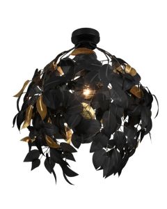 Zwarte plafondlamp retro, Urwa
