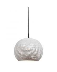 Witte, industriële hanglamp Fawwaz