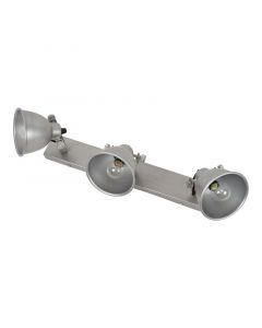 Stoere spot Redon, antiek zink, 3-lampjes