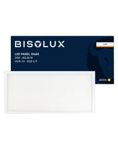 Bisolux LED paneel 30x60 - 24W - 3000K - UGR<19 - side-lit