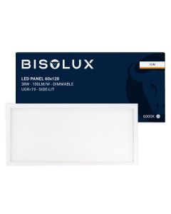 Bisolux LED paneel 60x120 - 60W - 6000K - dimbaar - UGR<19 - side-lit