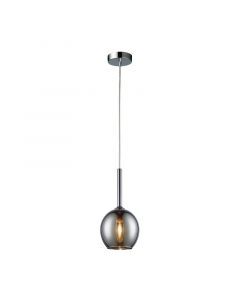 Design hanglamp Gwendolynn, chroom, glas