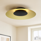 Gouden plafonnière Denyse, metaal, modern, 15w, 3000K LED