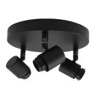 Aluminium plafondfitting zwart, Rika