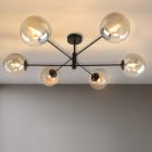 Moderne plafondlamp zwart, Remo