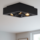 Moderne opbouwspot zwart, Akira