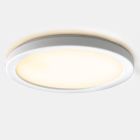 Witte badkamer plafondlamp Shivani, rond, IP44, 8W, 3000K LED