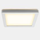 Witte badkamer plafondlamp Shivani, vierkant, IP44, 15W, 3000K LED