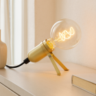 Gouden tafellamp Gidon, metaal
