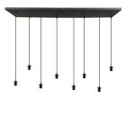 Aluminium hanglamp zonder kap zwart, Rika