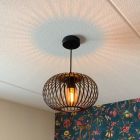 Zwarte hanglamp Lieve, Rond, klein