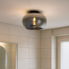 Design badkamer plafondlamp grijs, Vidro, IP44
