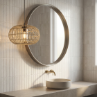 Rotan badkamer hanglamp bruin, Emilio, IP44