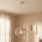 Industriële hanglamp oud roze, Lieve