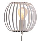 Industriële wandlamp wit, Lieve, met schakelaar
