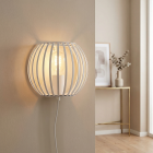 Industriële wandlamp wit, Lieve, met schakelaar