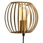 Industriële wandlamp goud, Lieve, met schakelaar