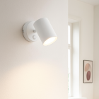 Moderne wandspot wit, Elena, met schakelaar