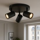 Moderne plafondspot zwart, Elena