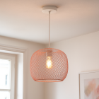 Roze hanglamp Emado, metaal, industrieel
