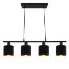 Gouden hanglamp Koge, stof, modern, 4L