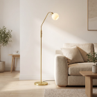 Design vloerlamp wit, Ayleen, met schakelaar