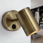 Moderne wandlamp brons, Elena, met schakelaar