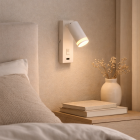 Moderne wandspot wit, Tara, met schakelaar