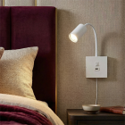 Moderne wandspot wit, Tibor, met schakelaar