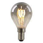 Dimbare Olucia E14 LED filament lamp Tuelo, grijs, P45, 4W, 2200K