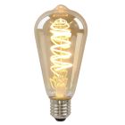 Dimbare Olucia E27 LED Edison lamp Tuelo, amber, 4W, 2200K