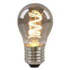 Dimbare Olucia E27 LED filament lamp Tuelo, grijs, P45, 4W, 2200K