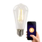 Olucia Smart LED lamp E27 Deco, 5W, dim to warm
