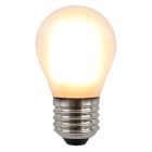Dimbare Olucia E27 LED filament lamp Carel, P45, 5W, 2700K