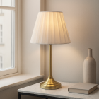 Klassieke tafellamp messing, Jivan, met schakelaar