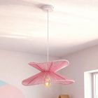 Papieren hanglamp roze, Rosalie