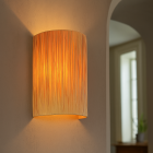 Papieren wandlamp bruin, Daisy, met schakelaar