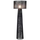 Landelijke vloerlamp zwart, Sanny, met schakelaar