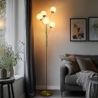 Design vloerlamp messing, Stacy, met schakelaar