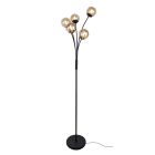 Design vloerlamp amber, Stacy, met schakelaar