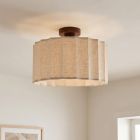 Landelijke plafondlamp beige, Loulou