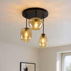 Moderne plafondlamp amber, Caia