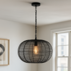 Industriële hanglamp zwart, Phebe
