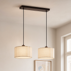 Landelijke hanglamp beige, Loulou