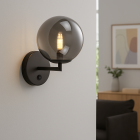 Design wandlamp grijs, Remo, met schakelaar