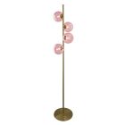 Design vloerlamp roze, Remo, met schakelaar