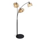 Moderne vloerlamp amber, Caia, met schakelaar